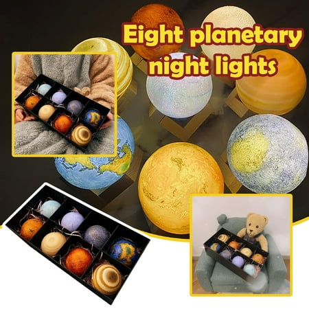 

CHMORA Eight Planet Sets Bedside 3D Planet Lights Decorative Lights