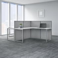 thumbnail image 3 of Easy Office 2 Person L Shaped Desk with 45H Panels in White - Engineered Wood, 3 of 3
