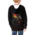thumbnail image 4 of Chririnla Germany Flag Tractor Youth Athletic Hoodie Zip Up Long Sleeve with Pockets Lightweight Sports Top for Gym Run Size 10-12, 4 of 7