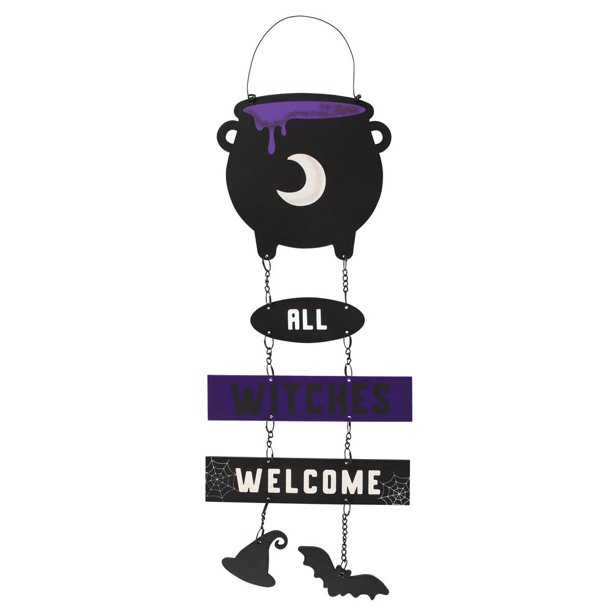 Something Different - Señal Colgante Diseño Calderón (Negro, Morado)