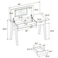 thumbnail image 4 of Costway Coiffeuse avec Miroir Rabattable Bureau d'Écriture pour Ordinateur Tiroir de Rangement Noyer, 4 of 10
