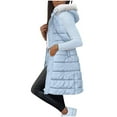 thumbnail image 2 of Cutuoiiu Women's Casual Winter Long Puffer Coats Stand Collar Sleeveless Hooded Zip up Coat with Pockets Gifts, 2 of 8