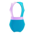 thumbnail image 3 of YONGHS Kids Girls Sleeveless Gymnastic Leotard Ballet Dance Training Jumpsuit 4-16 Light Blue&Lavender 6, 3 of 6