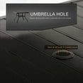 thumbnail image 4 of Outsunny 5-Piece Outdoor Patio Square Table Dining Set with 4 Stackable Chairs, Durable Steel Design, & Middle Umbrella Hole of 1.65'' or 1.5'', 4 of 9