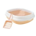 thumbnail image 1 of Inodoro para gatos, bandeja de arena desmontable más fuerte, viaje, antiadherente, limpieza, fácil de limpiar, caja de arena abierta para jardín, Cubrir Cuchara Sunnimix Bandeja de arena para gatos, 1 of 8