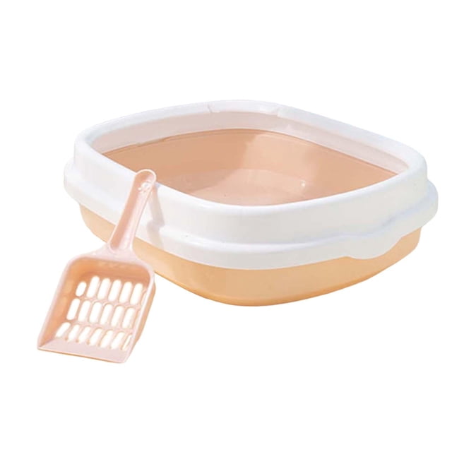 Inodoro para gatos, bandeja de arena desmontable más fuerte, viaje, antiadherente, limpieza, fácil de limpiar, caja de arena abierta para jardín, Cubrir Cuchara Sunnimix Bandeja de arena para gatos