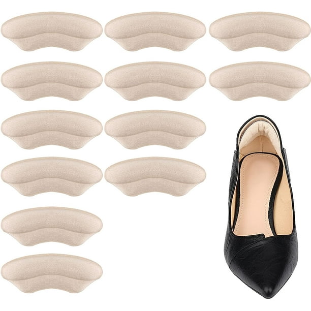 6 pares de empuñaduras de talón para zapatos sueltos, almohadillas para el talón, almohadillas autoadhesivas para tacones altos, zapatos sueltos, zapatillas de deporte para mujer