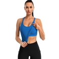 thumbnail image 4 of Charmo Women's Scoop Neck Ribbed Tank Tops Slim Straps Cropped Tops Built in Bra, 4 of 6
