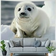 thumbnail image 4 of Orinice Baby Seal Snow Tapestry Wall Hanging Unique Style Graphic Tapestries Home Wall Decor Art for Living Room Bedroom Apartment Farmhouse Dorm Wall Art 40x60inch, 4 of 6