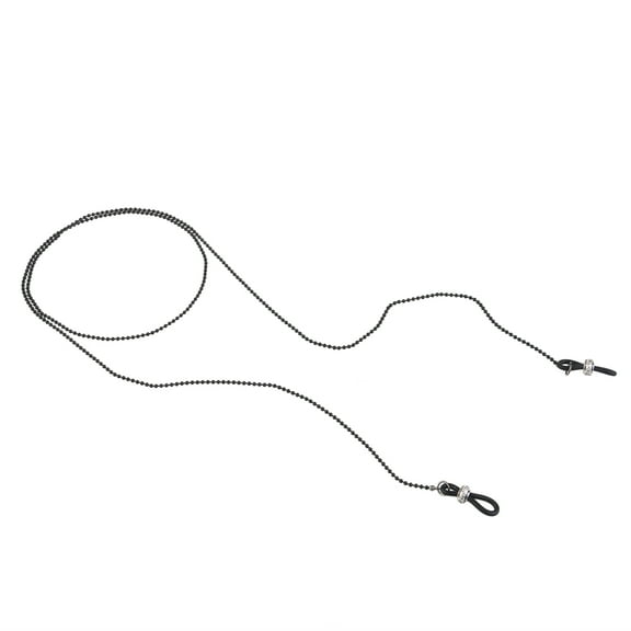 LULULION Simple Fashion Eyeglass Holder Cord in Black Copper with Metal Coil Ends for Practical Use