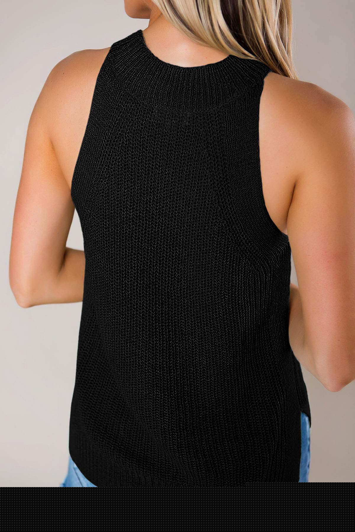 thumbnail image 3 of Sherrylily Women Summer Halter Tank Tops Sleeveless Casual Racerback Loose Knit Cami Sweater Vest, 3 of 5