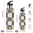 thumbnail image 2 of Yayeee 20oz Insulated Water Bottle Double Wall Stainless Steel with Flip Straw Lid, Pink Abstract, 2 of 7