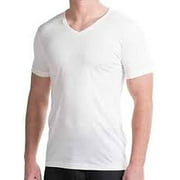 Players Men's Combed Vee Neck Shirt-White-3X