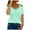 Green, variant on NSLGXD Cold Shoulder Tops For Women 2024 Summer Lace Patchwork Dressy Casual Blouses Plus Size Short Sleeve V Neck Shirts