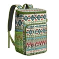 thumbnail image 1 of Symmetrical Rustic Style Insulated Cooler Backpack - 20L Soft Cooler Bag, Nordic Design for Picnic, 1 of 5