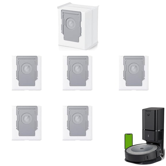 6 Pack i3  j9  Vacuum Bags for iRobot Roomba 104, 105, 405, 504, 505, 705, i7 , i8 , i3 , i4 , i5 , i6 , j5 , j6 , j7 , j8 , j9 , s9 , Combo10 Max, Roomba Replacement Bgs for all Clean Base models