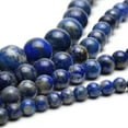 thumbnail image 4 of K-KED Natural Lapis Lazuli Beads Round 15” Strand Delicate Jewelry Making 4mm 6mm 8mm 10mm 12mm-12 mm, 4 of 6