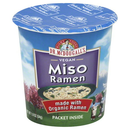 Dr. McDougall's Right Foods Vegan Miso Ramen, 1.9-Ounce Cups (Pack of (Best Miso Paste For Ramen)