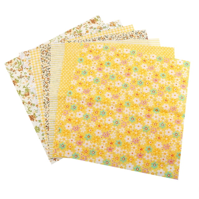 Spptty 3 Types 7pcs 50*50cm Cotton Fabric DIY Assorted Squares Pre-Cut Bedding Suite Quarters Bundle, Pre-Cut Bedding Suite, Cotton Fabric Pre-Cut Bedding