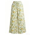 thumbnail image 4 of SAWOBUUN Women Floral Print Wide Leg Pants High Waisted Elastic Waist Drawstring Loose Fit Trousers Casual Long Pants with Pockets, 4 of 5