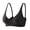 Black, variant on Women Bra Wireless 1/2 Cup Adjustable Straps Comfortable Supportive Underwear Candy Color Seamless Three-Row Buckle Bra