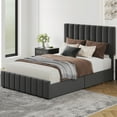 thumbnail image 1 of Upholstered Platform Bed Frame with 4 Drawers, Button Tufted Headboard/Footboard, Sturdy Metal Support, No Box Spring Required, 1 of 11