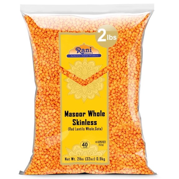 Rani Masoor Gota (Football) Indian Red Lentils Skinless 32oz (2lbs) 908g ~ All Natural | Gluten Friendly | NON-GMO | Kosher | Vegan