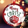 thumbnail image 2 of 2020 Christmas Ornament, Merry Christmask 2020 Ornament, Large 3.75" Round Metal Ornament, Velvet Pouch Included by Soul Décor, 2 of 7