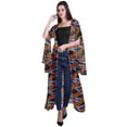 thumbnail image 2 of Moomaya Gilet Ouvert Imprimé Georgette à Manches Fendues pour Femmes, 2 of 5
