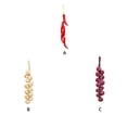 thumbnail image 4 of Injueey Guirnalda de verduras artificiales para cocina de Hotel en casa, colgante de pared de salón, planta de resina de simulación, adorno Kits de decoración para fiestas Chile, 4 of 6