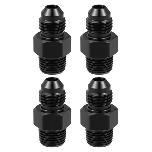 4uds AN3 Macho a 1/8" NPT Macho Coche Manguera Conexión Adaptador Negro