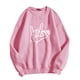 thumbnail image 1 of Gibobby Sudadera con forro polar Mujer Mujer Día de San Valentín AMOR Gesto Impreso Top Cuello Redondo Manga Larga Sudadera Casual (Rosa, XL), 1 of 4