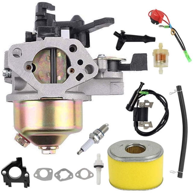 GX390 Carburetor Ignition Coil Air Filter Kit, Compatible with GX340 GX360 Engines Generator Lawn Mower Motor Replacement 16100-ZF6-V01