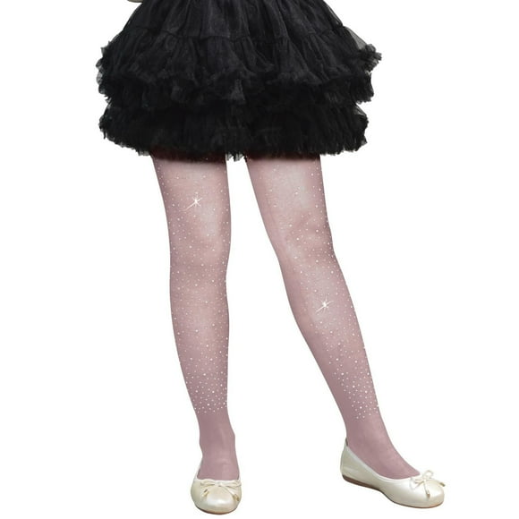 RHINESTONE OPAQUE TIGHTS - PINK