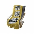 thumbnail image 4 of Fitness Soft Flannel Fleece Throw Blanket, My Body in Under Construction Hand Drawn Text Sports Healthy Living, Cozy Plush for Indoor and Outdoor Use, 50" x 60", Marigold White Black, by Ambesonne, 4 of 6