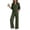 Army Green #04, variant on Women's 2 Piece Outfits V Neck Sweatsuit Lounge Sets, Regular Shoulder Top & Wide Leg Pants, Loose Wrinkle-Free Loungewear, Daily Travel Airport Matching Sets, Fall Winter Clothing L