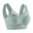 thumbnail image 3 of ATENAR Womens Bras,Wireless Bras for Women,Bras for Women,Breathable,Comfort Fit,Solid,Nylon,Spandex,Green,2XL, 3 of 5