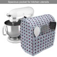 thumbnail image 2 of Romantic Stand Mixer Cover, Pattern with Hearts on Pastel Colored Rhombus Bohemian Composition, Kitchen Appliance Organizer Bag Cover with Pockets, 5 Quarts, Pale Blue Ruby White, by Ambesonne, 2 of 4