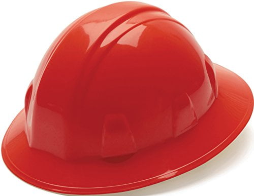 red full brim hard hats