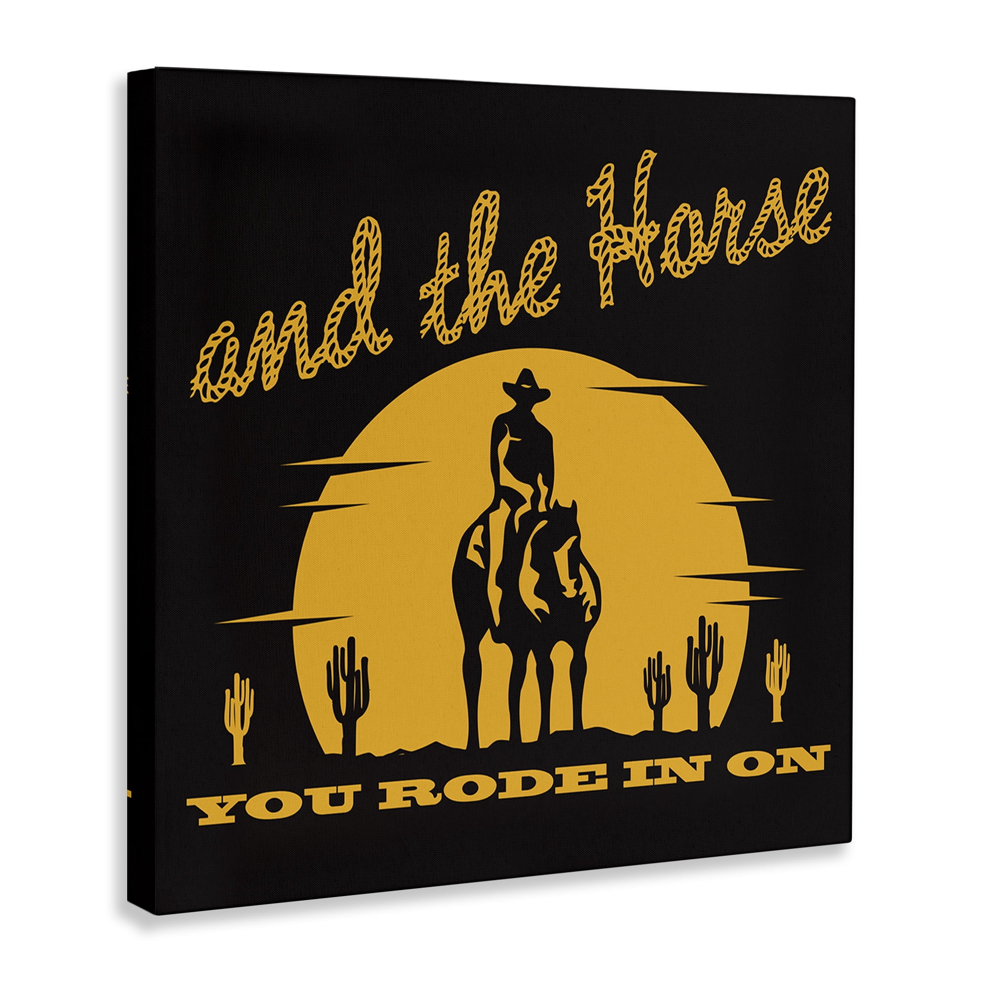 Stupell Industries Horse You Rode In On Novelty Painting Gallery Wrapped Canvas Art Print Wall Art, 36 x 36
