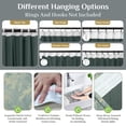 thumbnail image 5 of DONGPAI 2 Panels Luxury Velvet Gold Print Blackout Curtains, Thermal Insulated Light Blocking Curtain with Multi-functional Heading for Living Room Bedroom, Light Gray, 52"x 84", 5 of 10