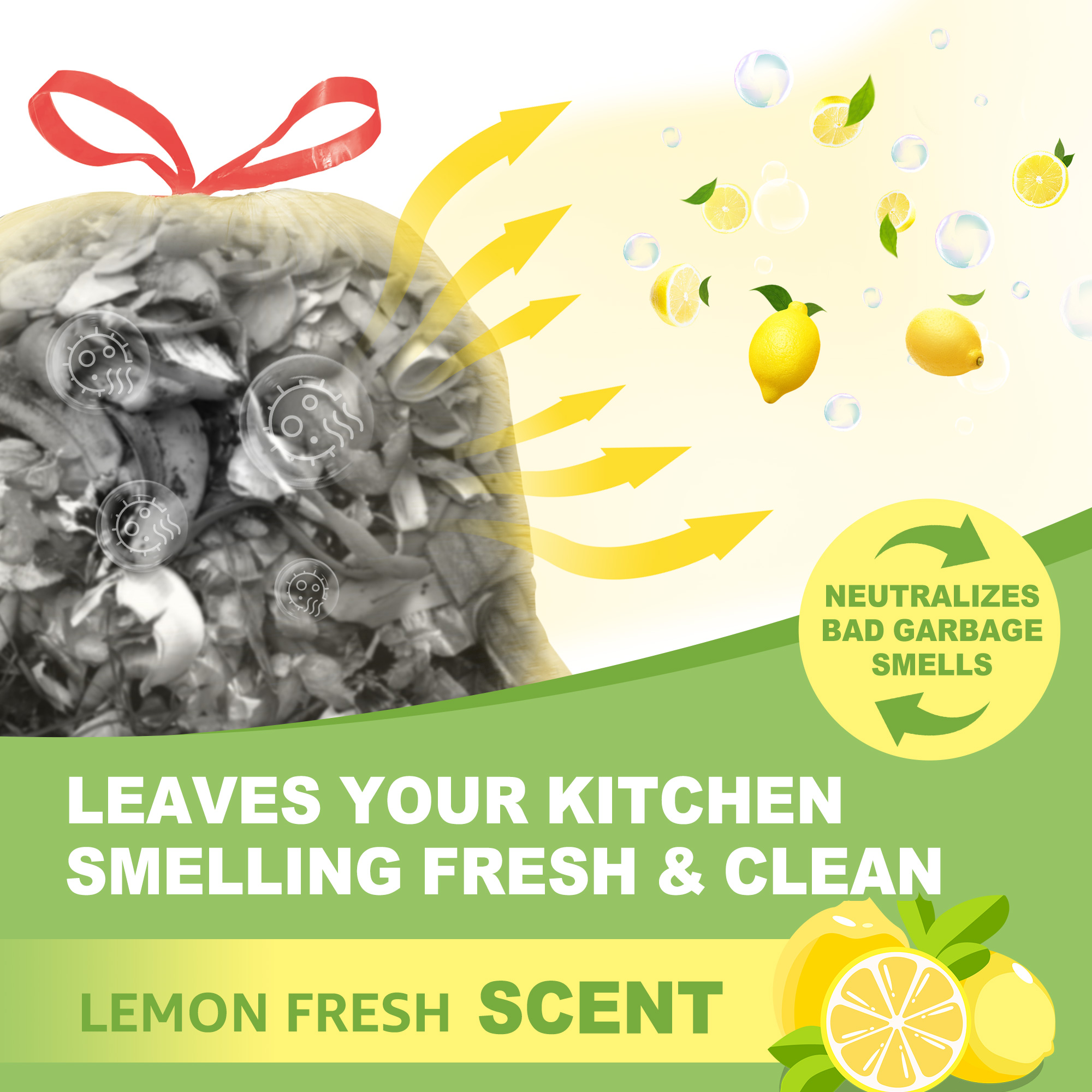BoxLegend 13 Gallon Lemon Scent Trash Bags, 100 Count photo 5