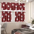 thumbnail image 2 of Santa Claus 3 Piece Kitchen Curtains and Valances Set Tier Curtains 24 Inch Length Short Window Panel Dressing Rod Pocket Blackout Small Curtain for Cafes Living Room Bedroom, 2 of 5
