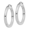 thumbnail image 2 of White Sterling Silver Earring Hoop Women'S 30 mm 28, 2 of 3