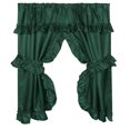 thumbnail image 1 of "Lauren" Window Curtain with Ruffled Valance, Evergreen, 1 of 1