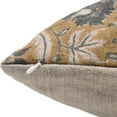 thumbnail image 4 of Fabdivine Block Print Throw Pillow Cover, 18x18 Inch Thick Linen Decorative Cushion Cover, Floral Print Boho Design Mustard Pillow Cover for Sofa and Couch, 4 of 5