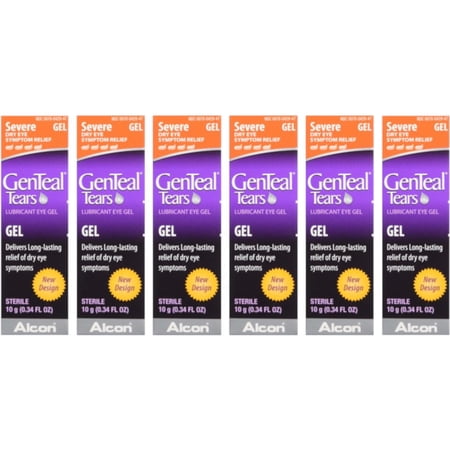GenTeal Severe Dry Eye Relief Lubricant Eye Gel 0.34 oz (Pack of 6)