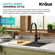 KRAUS Oletto Single Handle Pull Down Kitchen Faucet with QuickDock Top Mount Installation Assembly in Matte Black