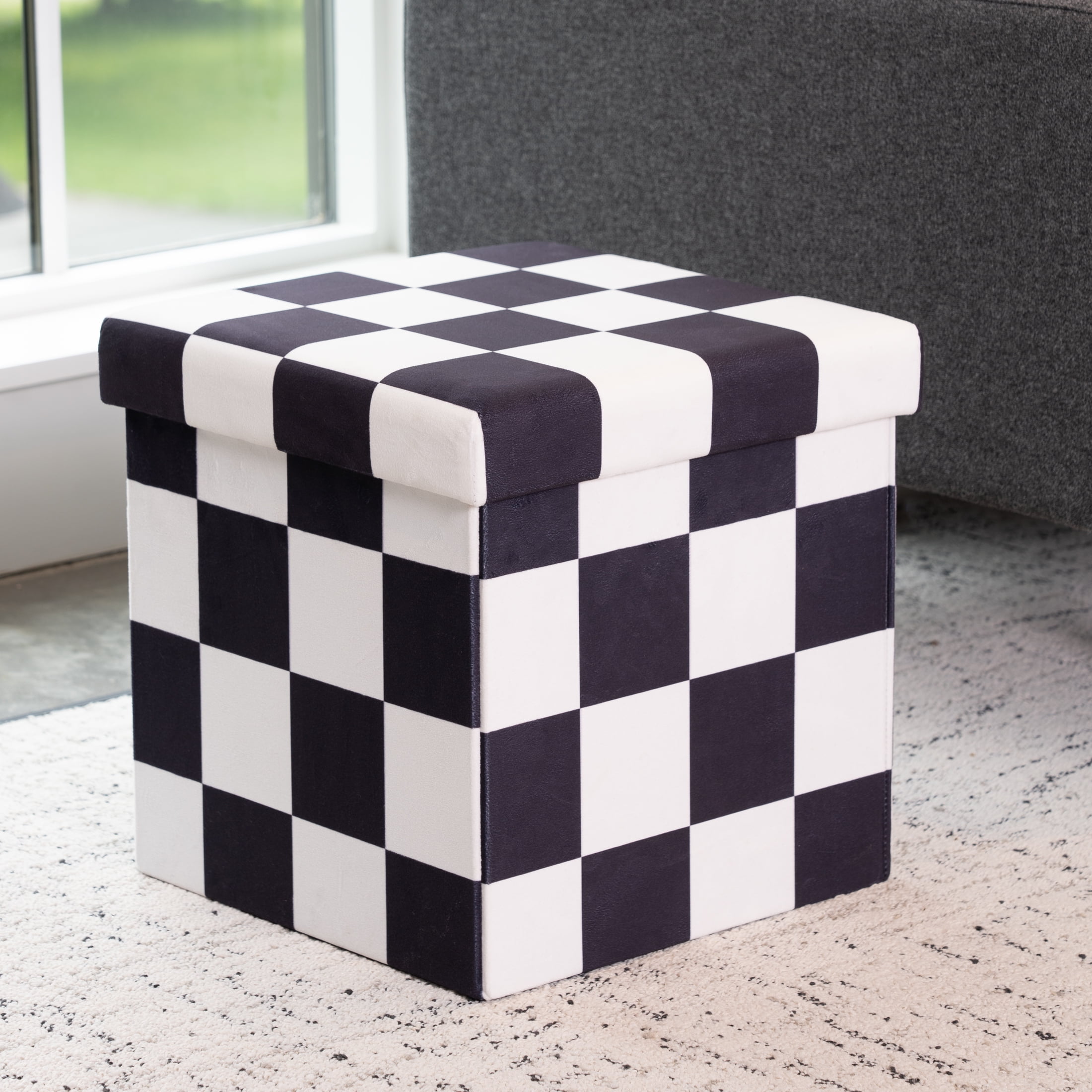 Mainstays collapsible on sale storage ottoman