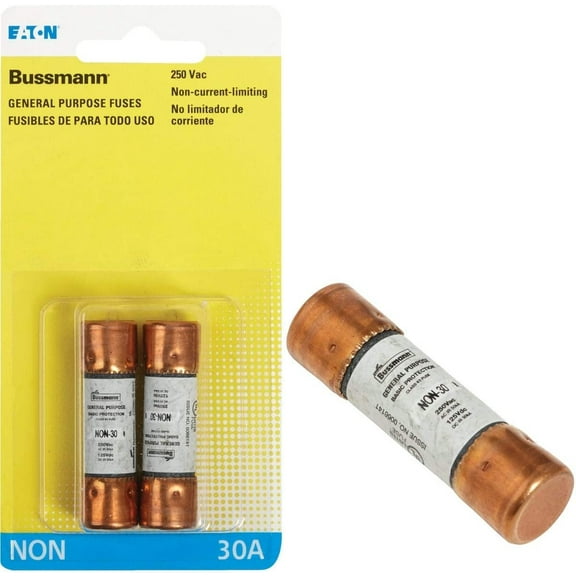 Bussman BP/NON-30 30 Amp 250 Volt Fast Acting Cartridge Fuses 2 Count
